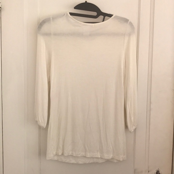 🌟DESIGN HISTORY White 3/4 Sleeve Top, Small - Picture 5 of 8